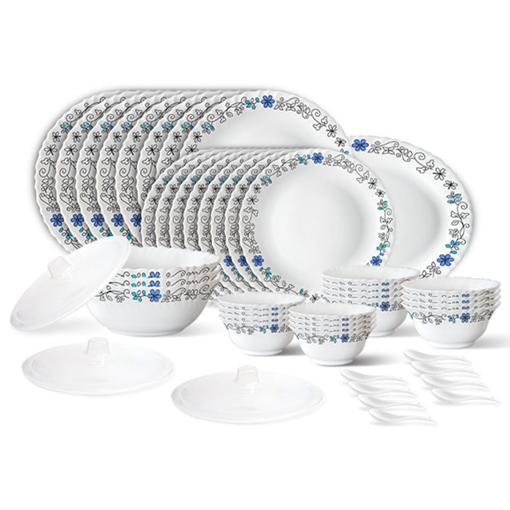 Larah by Borosil, Blue Iris Dinner Set