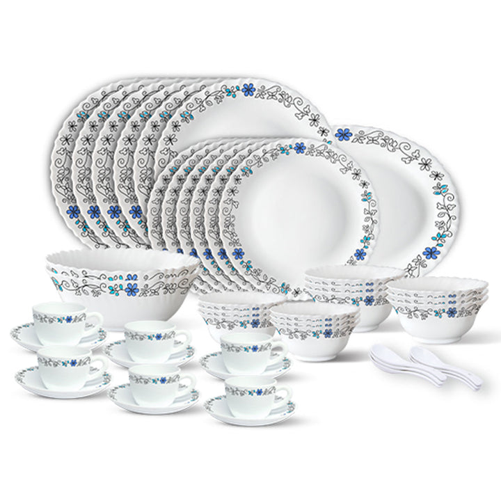 Larah by Borosil, Blue Iris Dinner Set