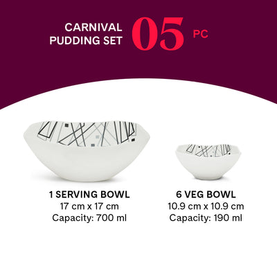 Larah by Borosil Carnival Pudding Set