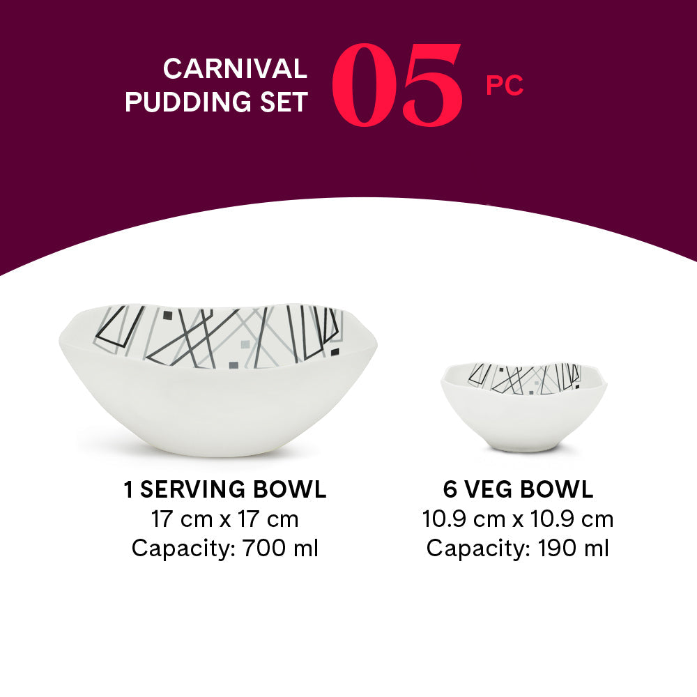 Larah by Borosil Carnival Pudding Set