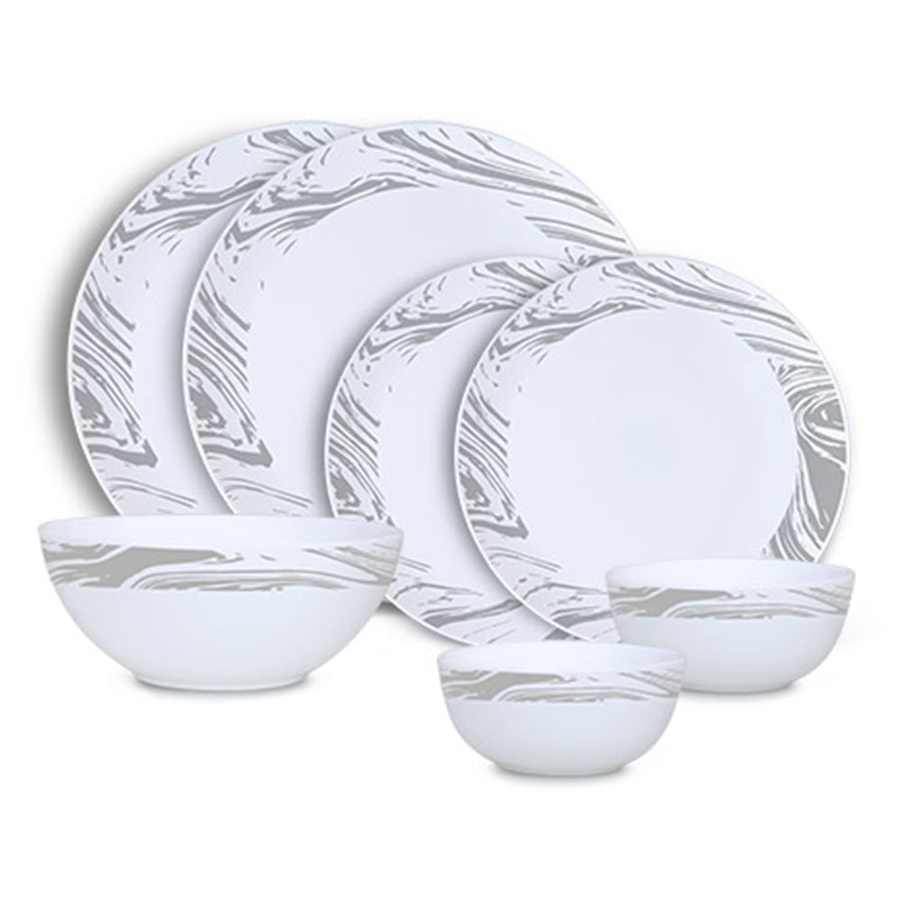 Larah by Borosil, Marble Dinner Set