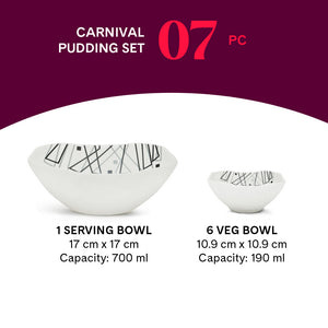 Larah by Borosil Carnival Pudding Set