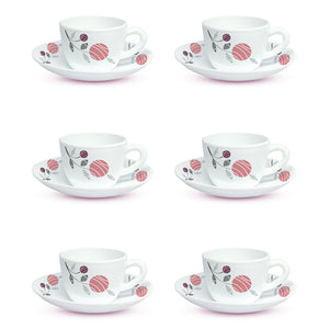 Larah By Borosil Dahlia Cup n Saucer Set