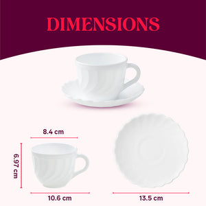 Larah By Borosil Fauna Cup n Saucer Set