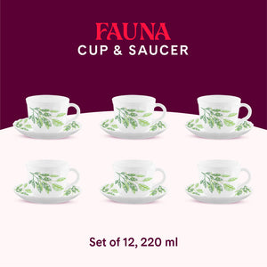 Larah By Borosil Fauna Cup n Saucer Set