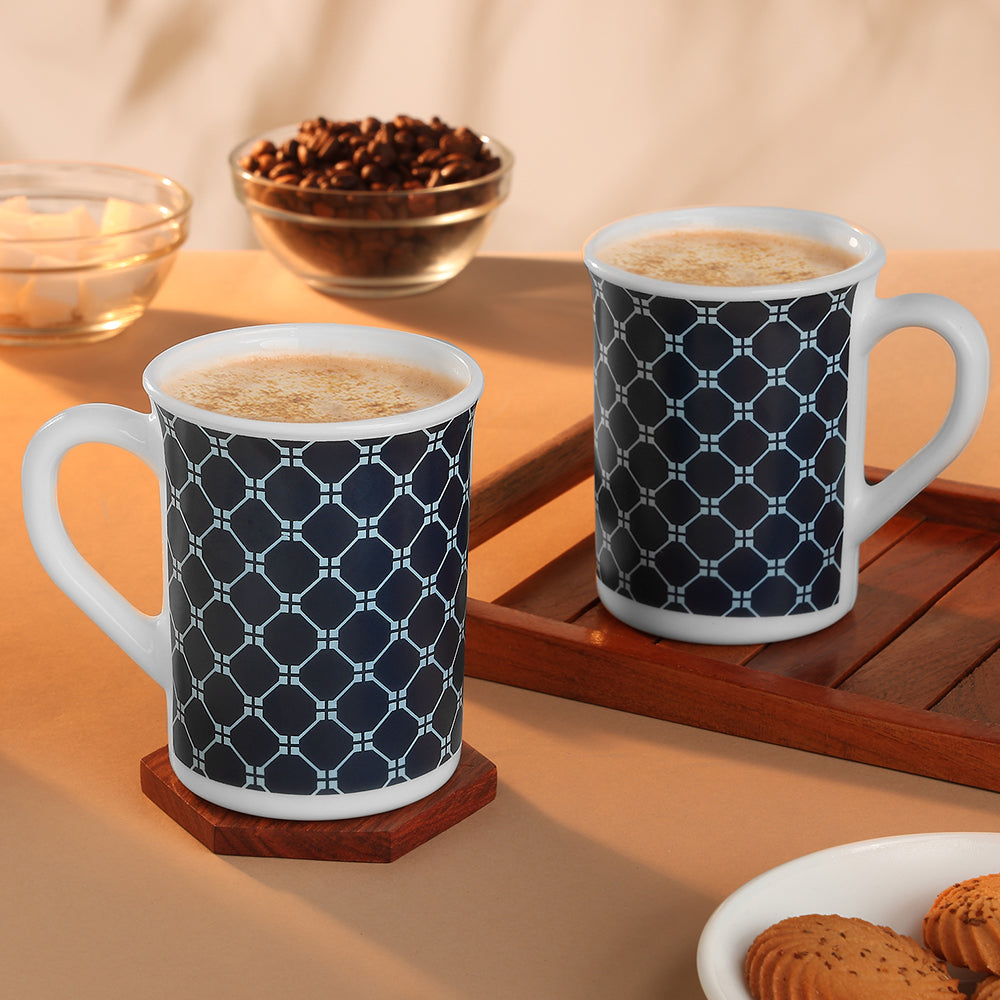 Larah By Borosil Kazak Blue Mug Set