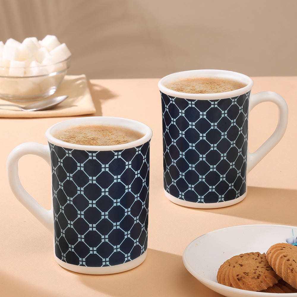 Larah By Borosil Kazak Blue Mug Set