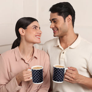 Larah By Borosil Kazak White Mug Set