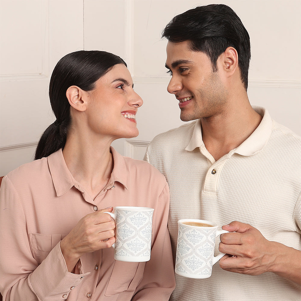 Larah By Borosil Sivas Grey Mug Set