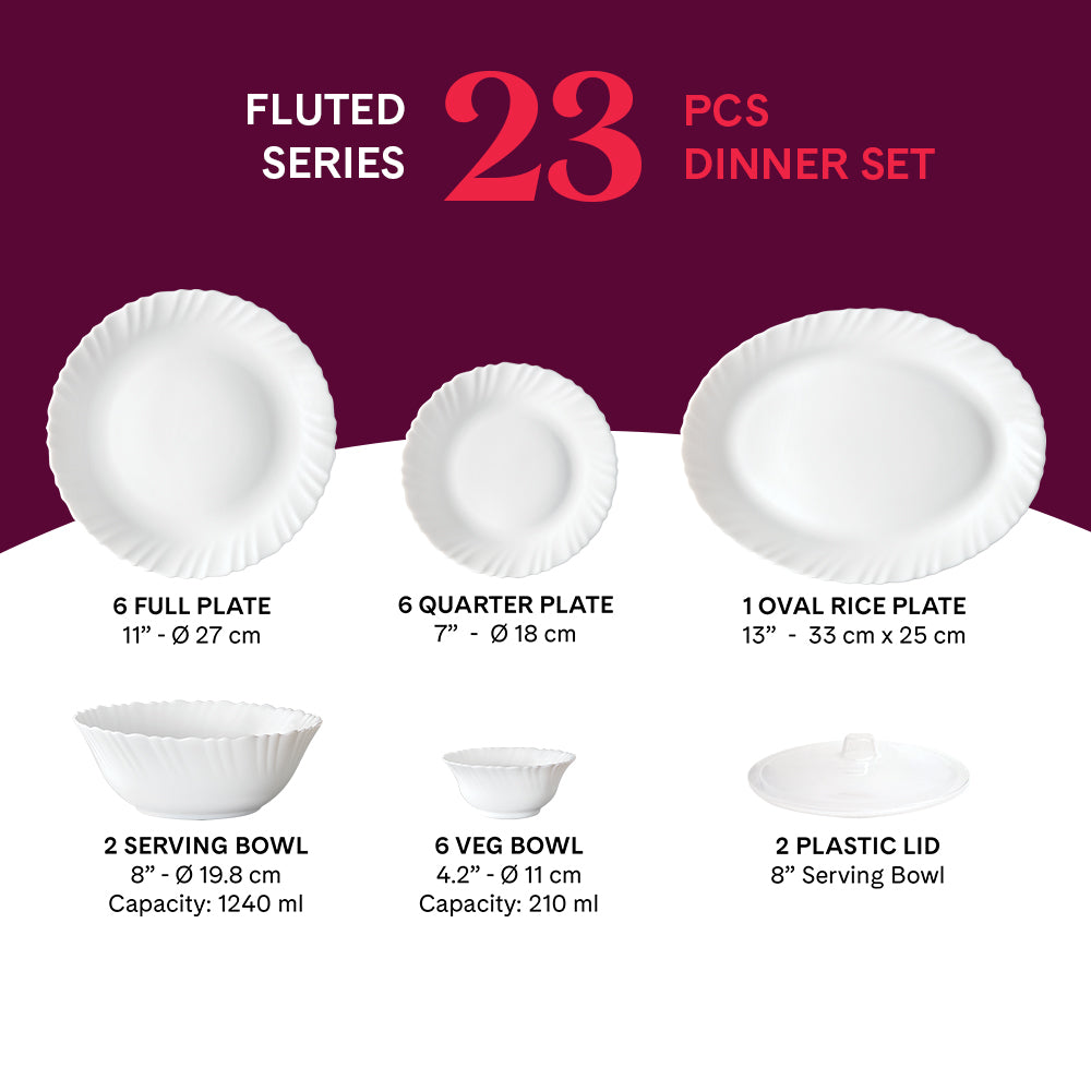 Larah by Borosil, Minerva Dinner Set