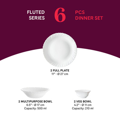 Larah by Borosil, Minerva Dinner Set