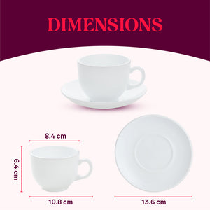 Larah By Borosil Taj Cup n Saucer Set