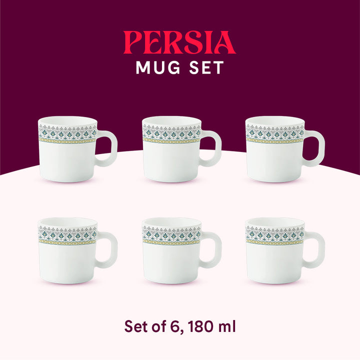 Larah By Borosil Persia Mug Set