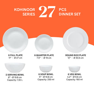 Larah by Borosil, Cycladia Dinner Set