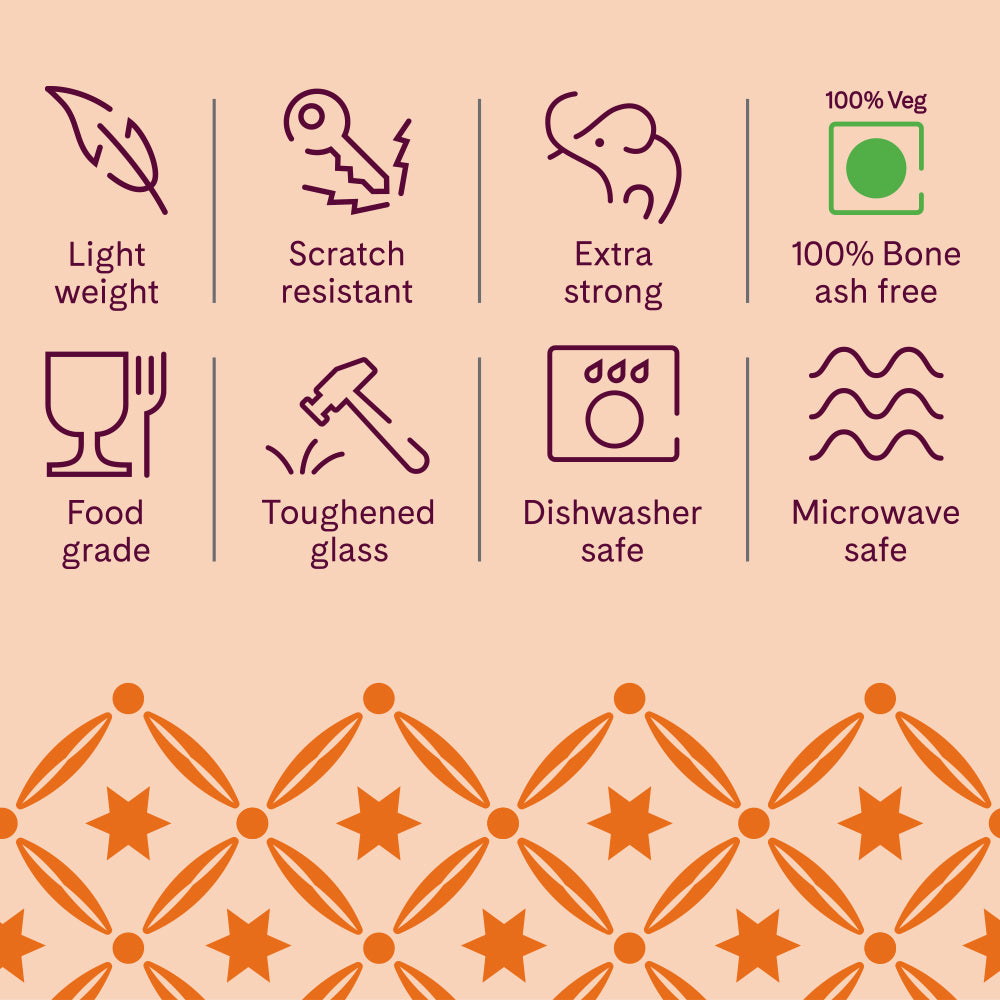 Larah by Borosil, Cara Dinner Set