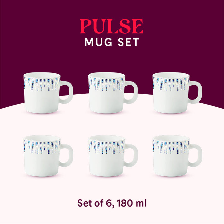 Larah By Borosil Pulse Mug Set