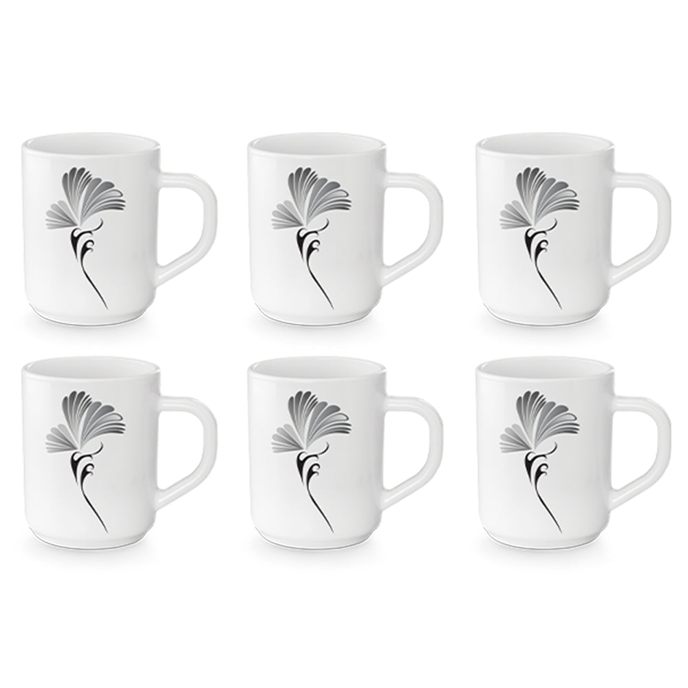 Larah By Borosil Feather Mug Set