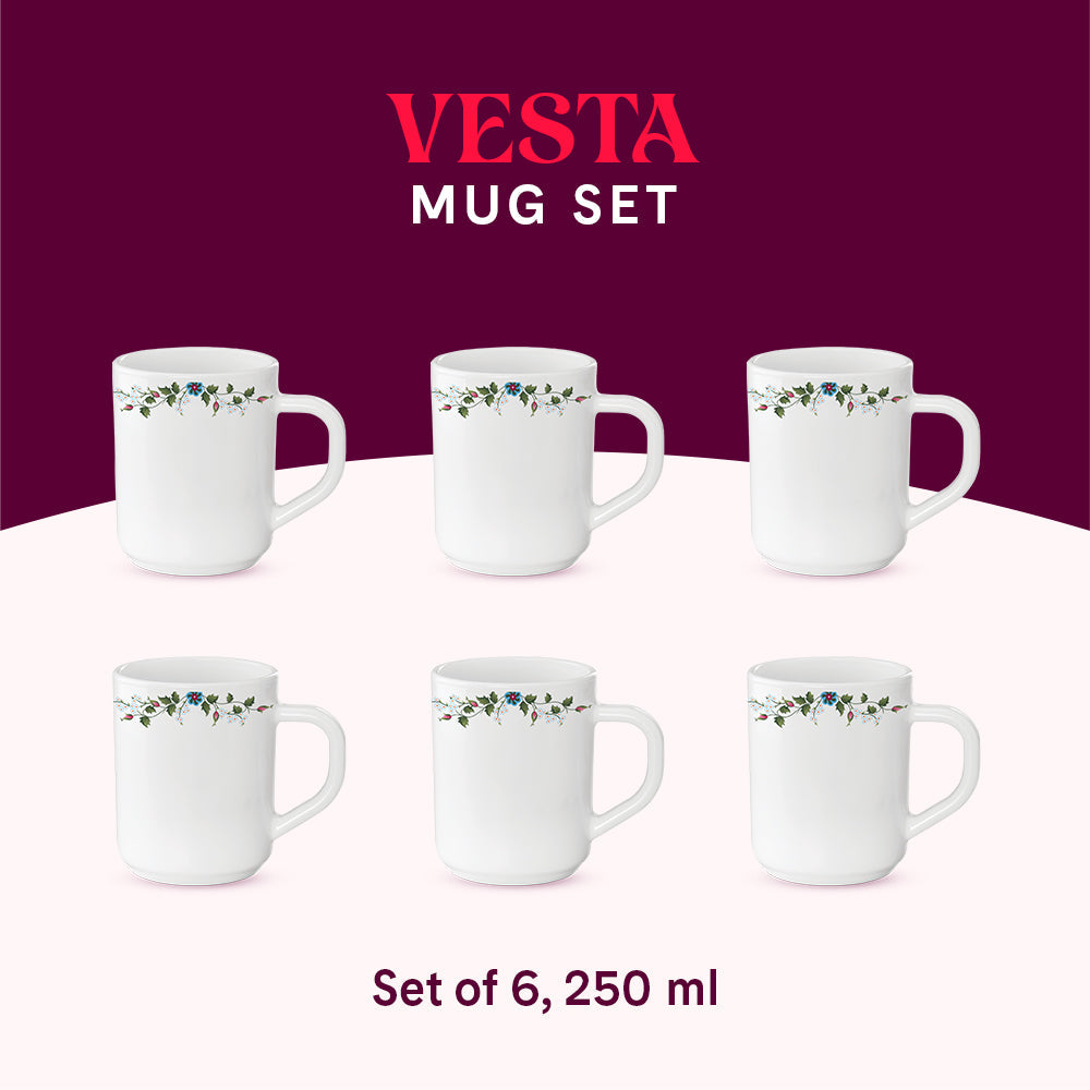 Larah By Borosil Vesta Mug Set
