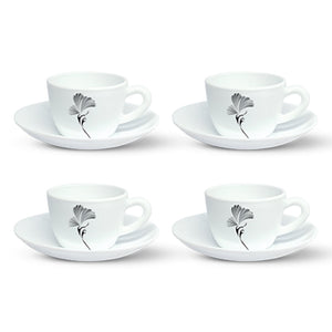Larah By Borosil Feather Cup n Saucer Set