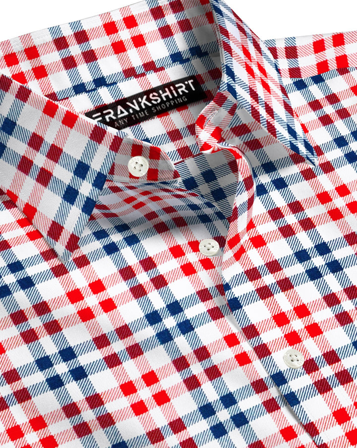 Red Check I Causal Shirt I Regular Fit I 100% Cotton Shirt