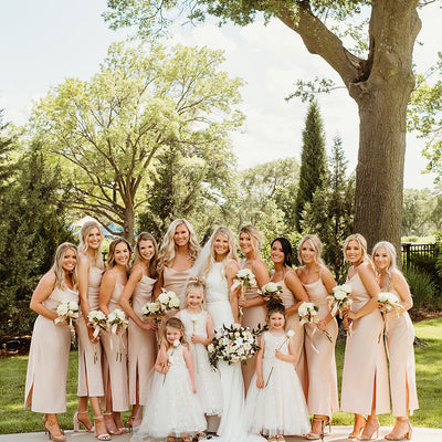 Gleaming White and Blush Kansas Wedding