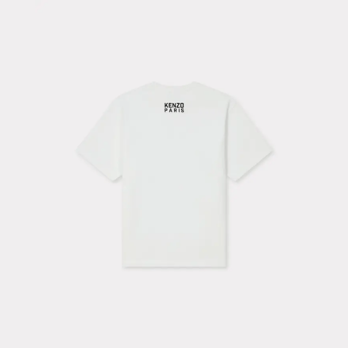 Kenzo Paris 'KENZO Happy Tiger' embroidered oversized T-shirt White