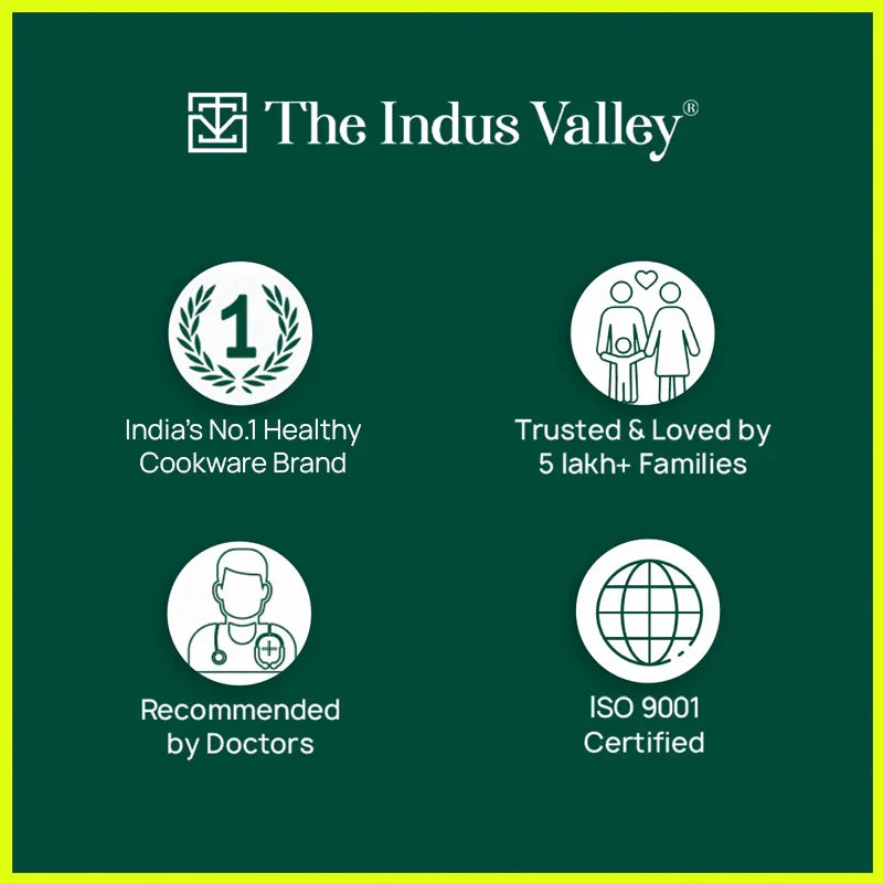 Super Smooth Cast Iron Kadai+ Free ₹110 Spatula,Pre-seasoned, Nonstick, 100% Pure, Toxin-free, 25.4cm, 2.5L, 2.4kg