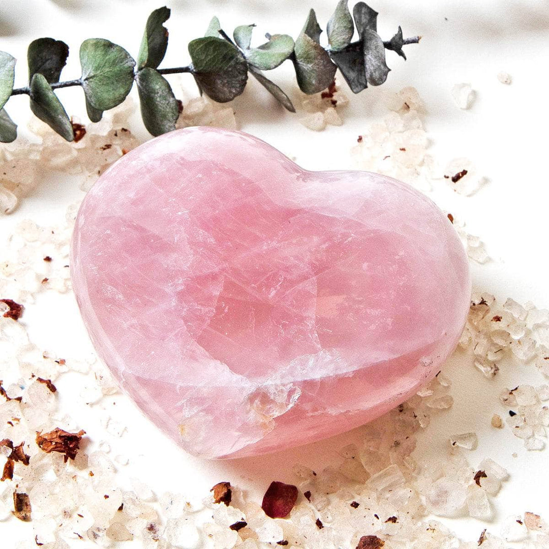 Rose Quartz Hearts - AAA Premium Quality