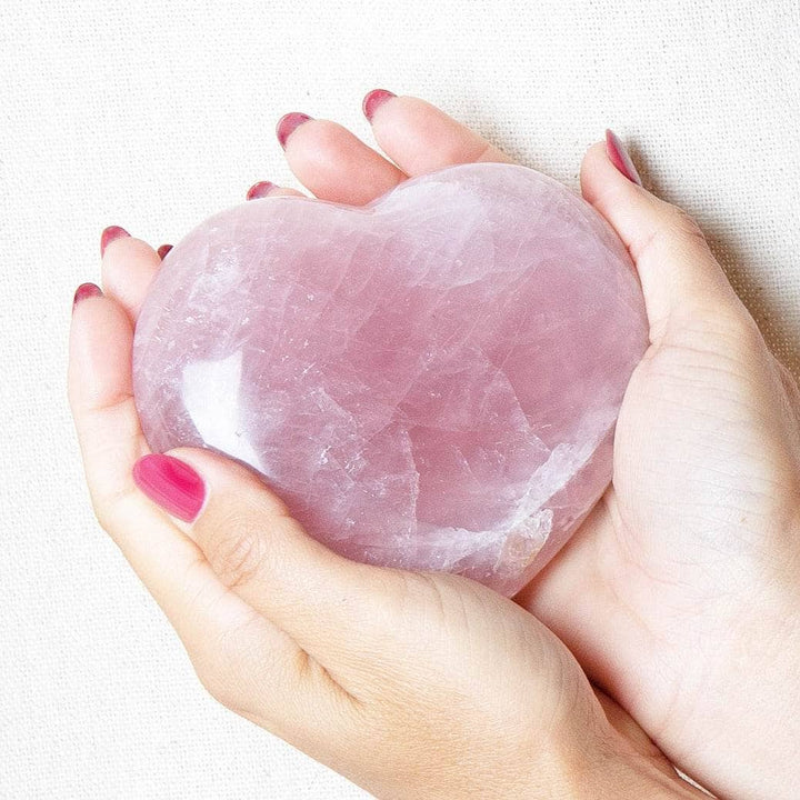 Rose Quartz Hearts - AAA Premium Quality