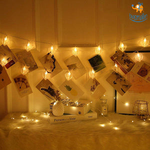 Heart Clip LED String Lights