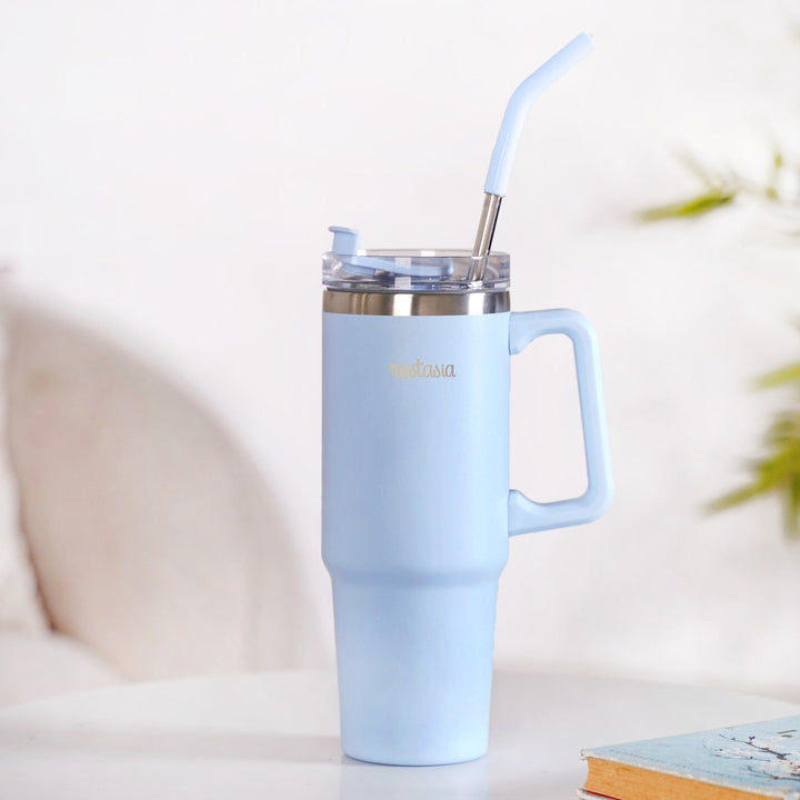 Glacio Leakproof Insulated Water Tumbler With Handle Arctic Blue 850ml