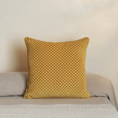 Hi-Lo Checker Velvet Pillow by Sarah Sherman Samuel