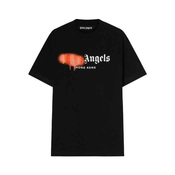Palm Angels Hong Kong Sprayed Logo T-shirt Black