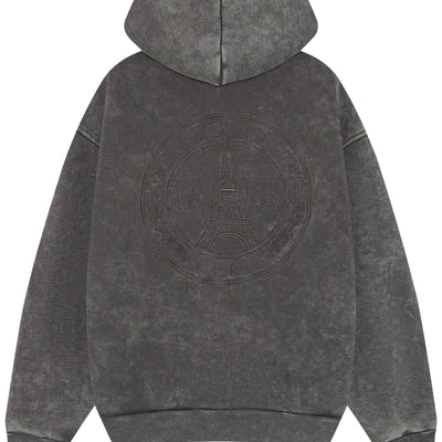 MAGIRI Embroidered Washed Grey Hoodie