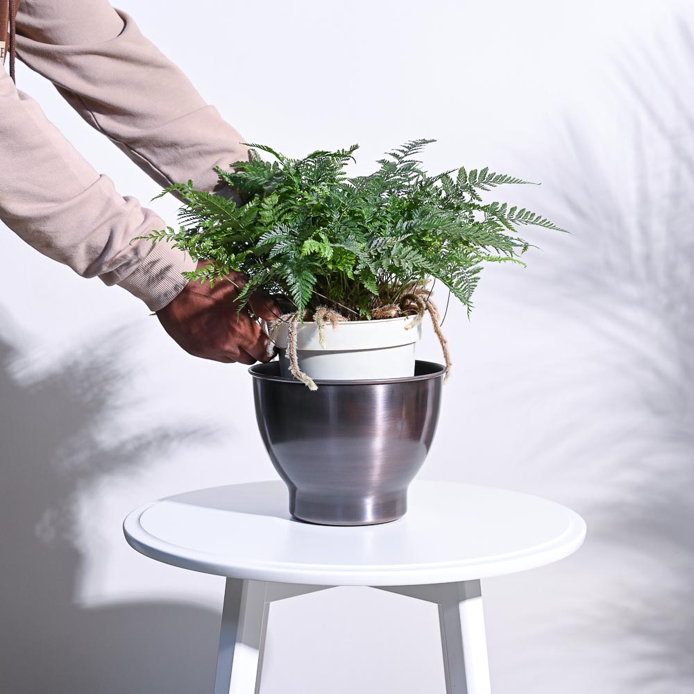 Gunmetal Goblet Planter