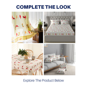 Fitted King Size Cotton Bedsheet - humming bird