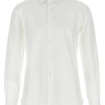 Barba Honeycomb Cotton Shirt