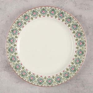 India Circus Ceramic Floral Illusion Dinner Plate | 1 Pc