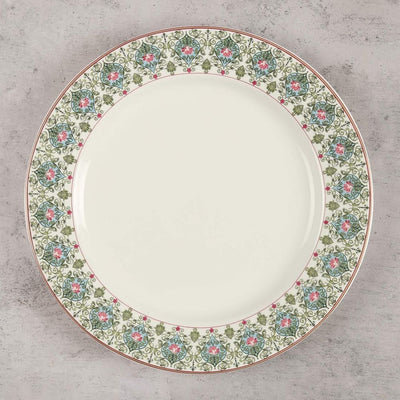 India Circus Ceramic Floral Illusion Dinner Plate | 1 Pc