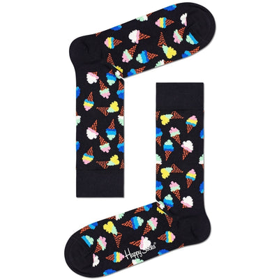 Happy Socks Unisex Ice Cream Crew Length Socks for Women and Men