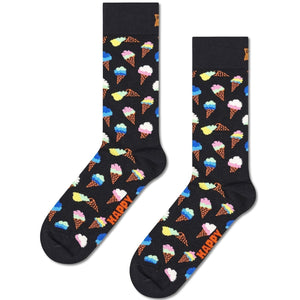 Happy Socks Unisex Ice Cream Crew Length Socks for Women and Men