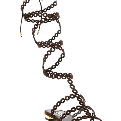 Aquazzura Infinity Chain Gladiator Sandals