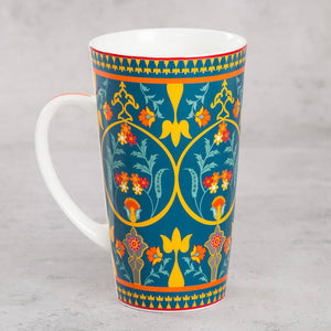 India Circus Swirling Safari Tall Milk/Coffee Mugs | 600 ml | Set of 2 Pcs