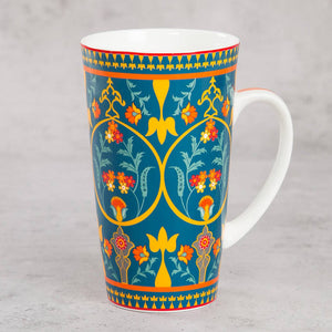 India Circus Swirling Safari Tall Milk/Coffee Mugs | 600 ml | Set of 2 Pcs