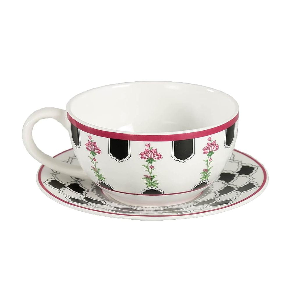 India Circus Black Garden Tea for One | Tea Set | Set of 3 Pcs