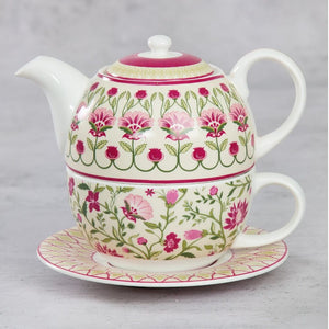 India Circus Rose Mallow Tea for One | Tea Set | Set of 3 Pcs