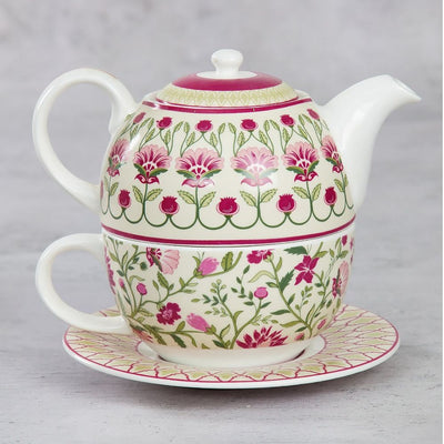 India Circus Rose Mallow Tea for One | Tea Set | Set of 3 Pcs
