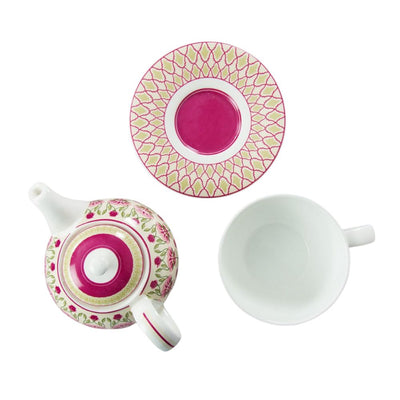 India Circus Rose Mallow Tea for One | Tea Set | Set of 3 Pcs