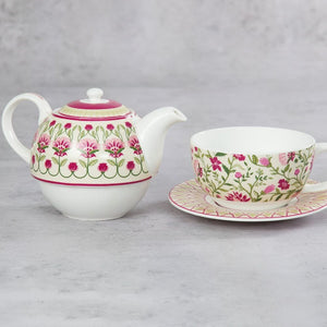 India Circus Rose Mallow Tea for One | Tea Set | Set of 3 Pcs
