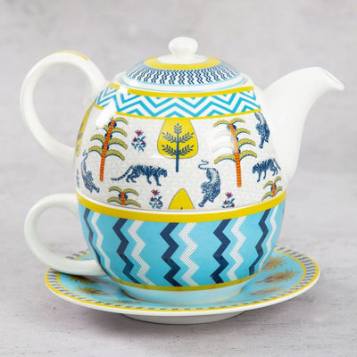 India Circus Mystical Gardens Tea for One | Tea Set | Set of 3 Pcs
